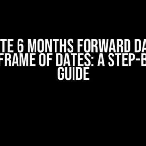 Calculate 6 months forward date from a dataframe of dates: A Step-by-Step Guide