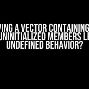 Does having a vector containing structs with uninitialized members lead to undefined behavior?