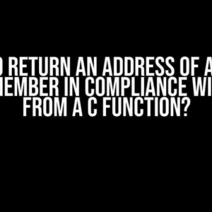 How to Return an Address of a const Struct Member in Compliance with MISRA from a C Function?