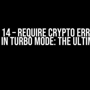 Next.js 14 – require crypto error with mysql2 in turbo mode: The Ultimate Fix